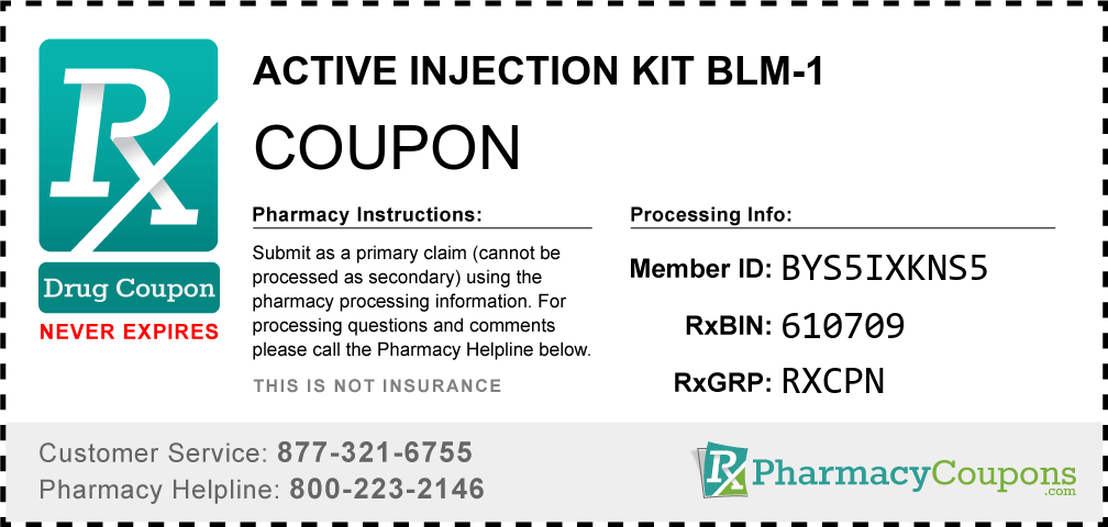 Active injection kit blm-1 Prescription Drug Coupon with Pharmacy Savings