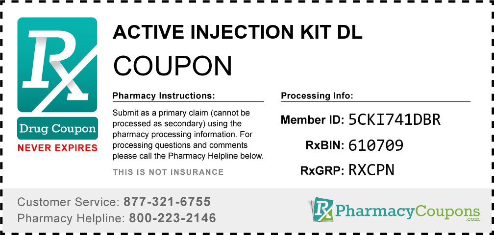 Active injection kit dl Prescription Drug Coupon with Pharmacy Savings