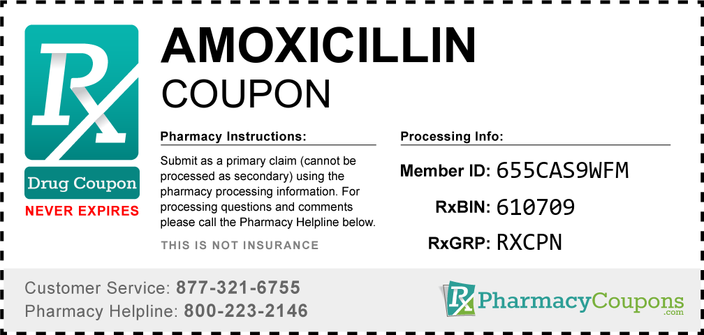 Amoxicillin Prescription Drug Coupon with Pharmacy Savings