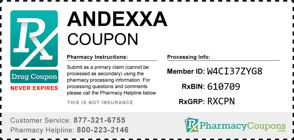 Andexxa Prescription Drug Coupon with Pharmacy Savings
