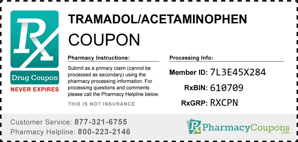 Tramadol/acetaminophen Prescription Drug Coupon with Pharmacy Savings