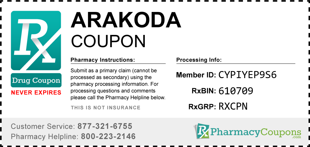 Arakoda Prescription Drug Coupon with Pharmacy Savings