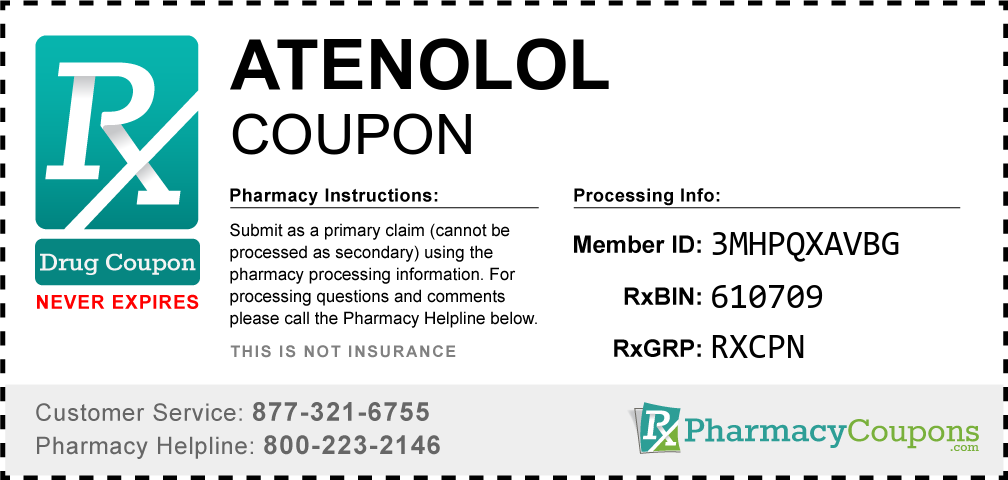 Atenolol Prescription Drug Coupon with Pharmacy Savings
