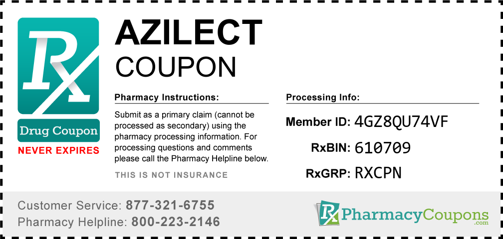 Azilect Prescription Drug Coupon with Pharmacy Savings