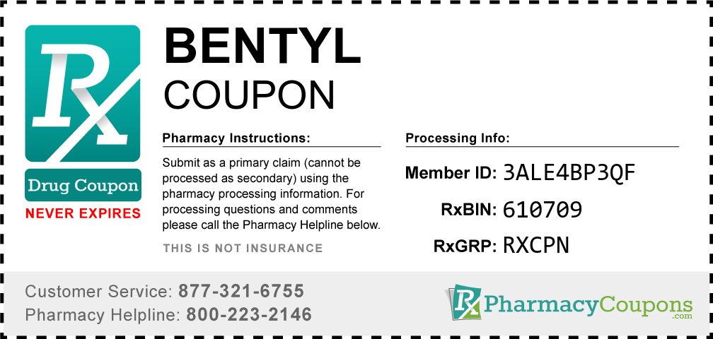 Bentyl Prescription Drug Coupon with Pharmacy Savings