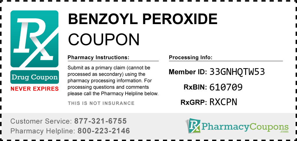 Benzoyl peroxide Prescription Drug Coupon with Pharmacy Savings