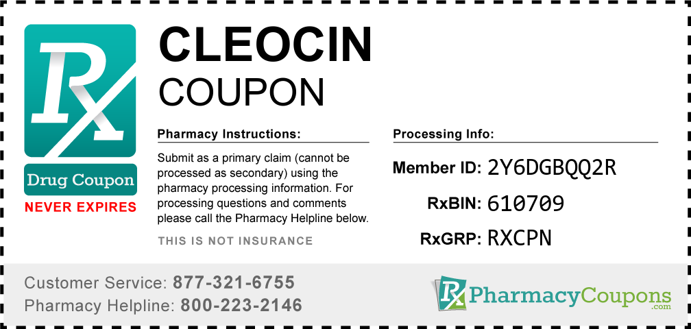 Cleocin Prescription Drug Coupon with Pharmacy Savings