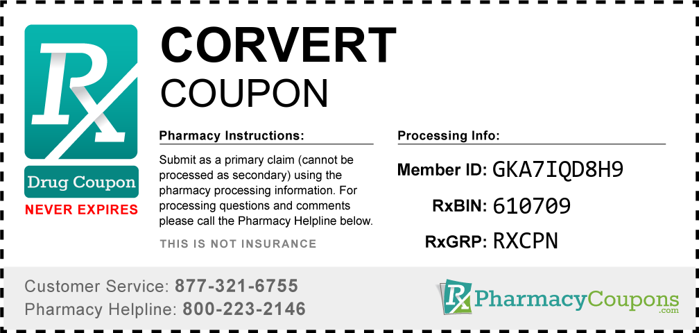 Corvert Prescription Drug Coupon with Pharmacy Savings
