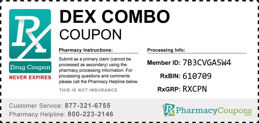 Dex combo Prescription Drug Coupon with Pharmacy Savings