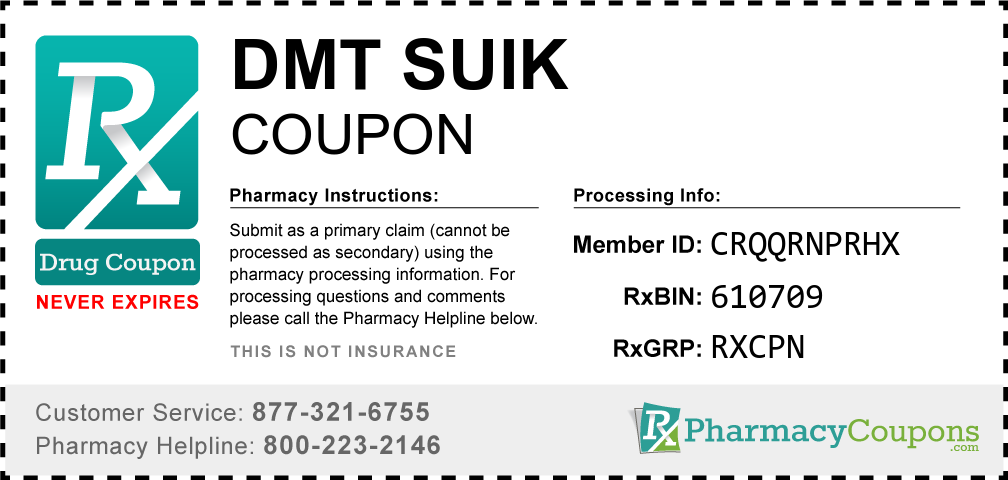 Dmt suik Prescription Drug Coupon with Pharmacy Savings