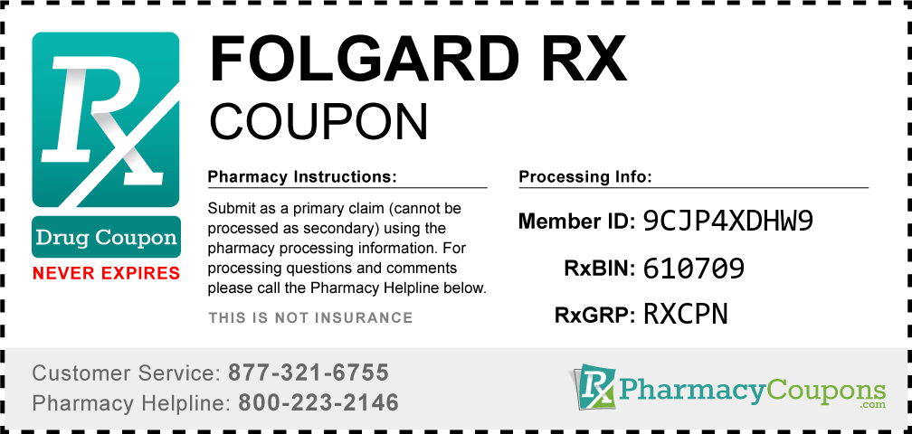Folgard rx Prescription Drug Coupon with Pharmacy Savings