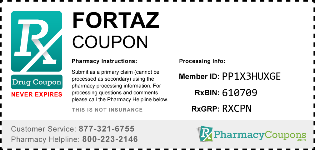 Fortaz Prescription Drug Coupon with Pharmacy Savings