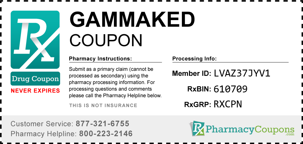 Gammaked Prescription Drug Coupon with Pharmacy Savings