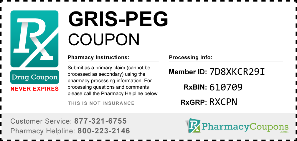 Gris-peg Prescription Drug Coupon with Pharmacy Savings