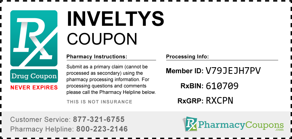 Inveltys Prescription Drug Coupon with Pharmacy Savings