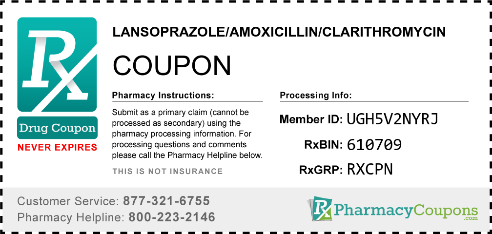 Lansoprazole/amoxicillin/clarithromycin Prescription Drug Coupon with Pharmacy Savings