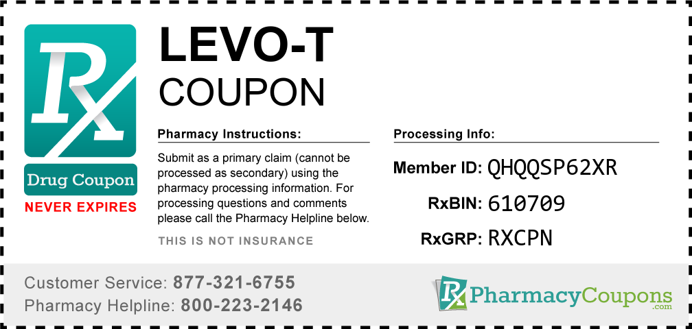 Levo-t Prescription Drug Coupon with Pharmacy Savings