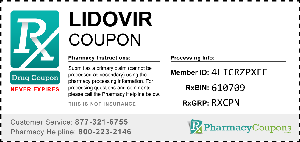 Lidovir Prescription Drug Coupon with Pharmacy Savings