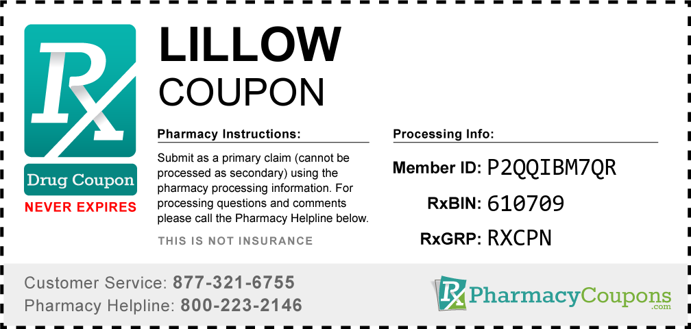 Lillow Prescription Drug Coupon with Pharmacy Savings