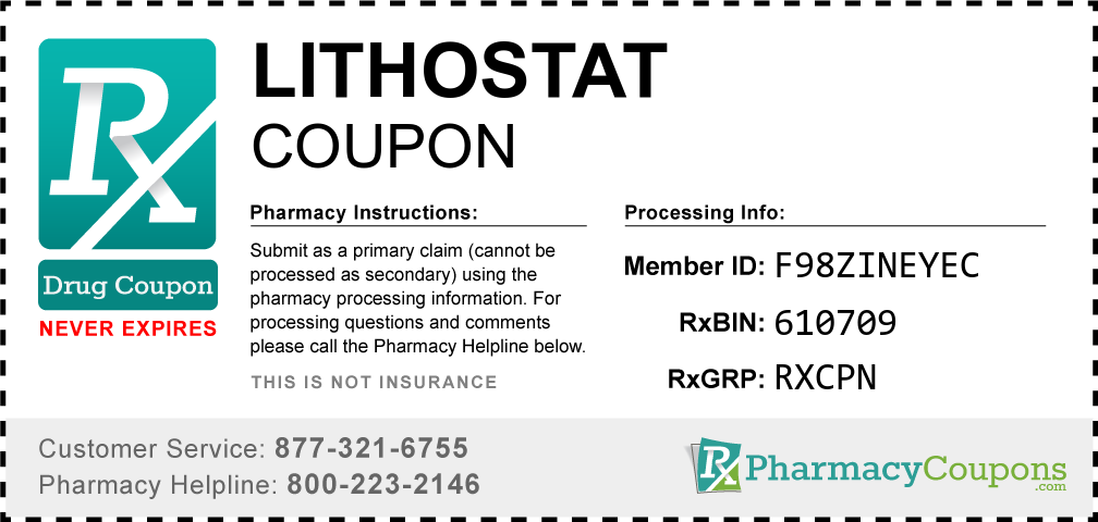 Lithostat Prescription Drug Coupon with Pharmacy Savings