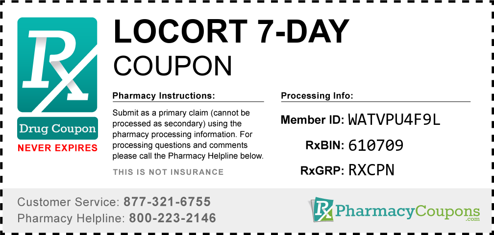 Locort 7-day Prescription Drug Coupon with Pharmacy Savings