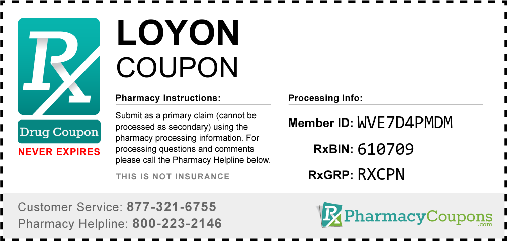 Loyon Prescription Drug Coupon with Pharmacy Savings