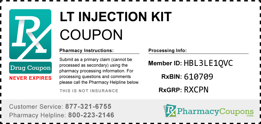Lt injection kit Prescription Drug Coupon with Pharmacy Savings