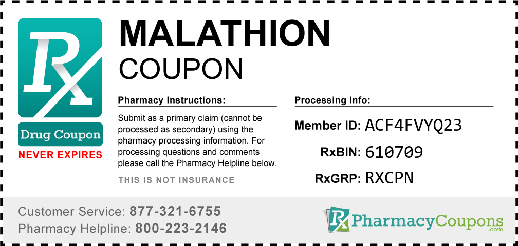Malathion Prescription Drug Coupon with Pharmacy Savings