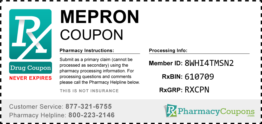 Mepron Prescription Drug Coupon with Pharmacy Savings