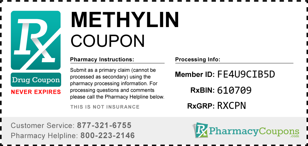 Methylin Prescription Drug Coupon with Pharmacy Savings