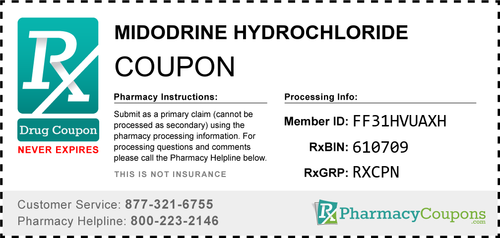 Midodrine hydrochloride Prescription Drug Coupon with Pharmacy Savings
