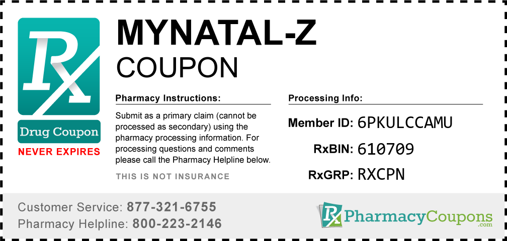 Mynatal-z Prescription Drug Coupon with Pharmacy Savings