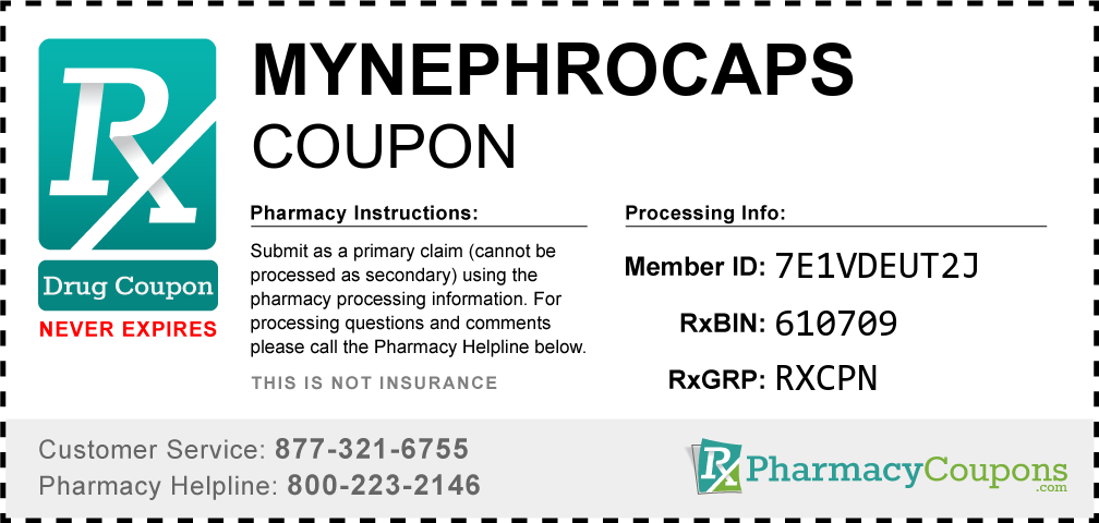 Mynephrocaps Prescription Drug Coupon with Pharmacy Savings