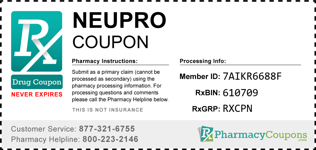 Neupro Prescription Drug Coupon with Pharmacy Savings