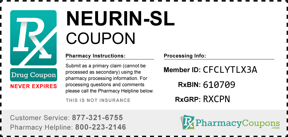 Neurin-sl Prescription Drug Coupon with Pharmacy Savings