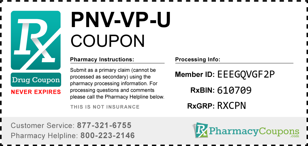Pnv-vp-u Prescription Drug Coupon with Pharmacy Savings