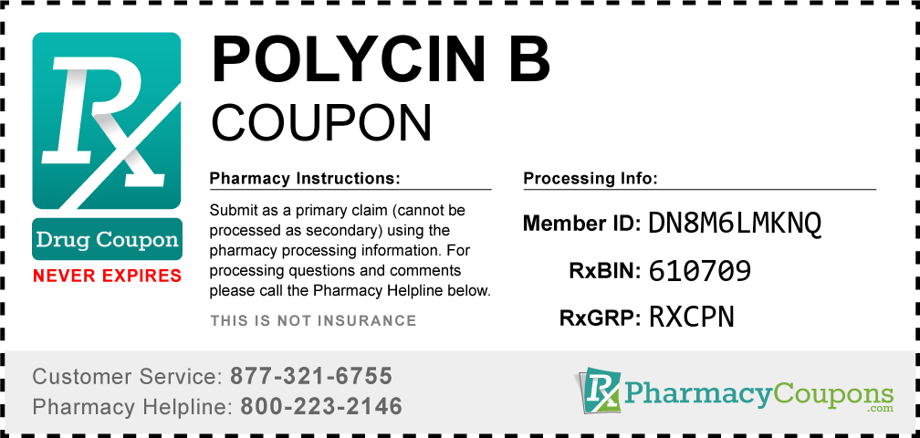 Polycin b Prescription Drug Coupon with Pharmacy Savings