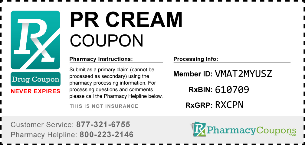 Pr cream Prescription Drug Coupon with Pharmacy Savings