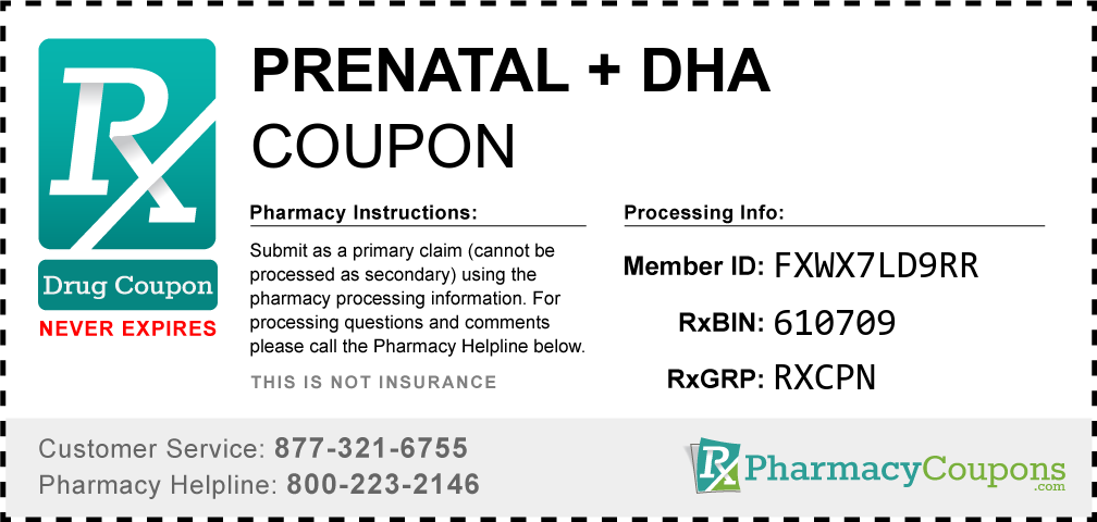 Prenatal + dha Prescription Drug Coupon with Pharmacy Savings