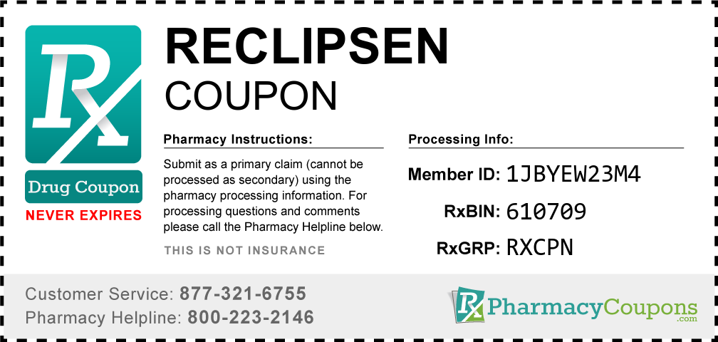 Reclipsen Prescription Drug Coupon with Pharmacy Savings