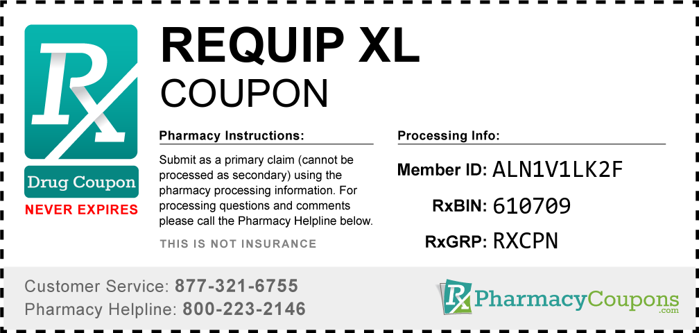 Requip xl Prescription Drug Coupon with Pharmacy Savings