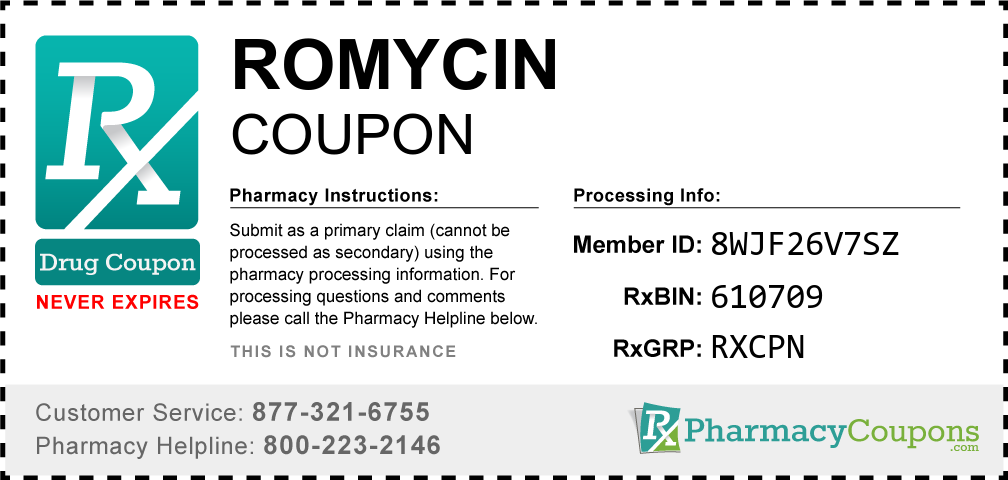 Romycin Prescription Drug Coupon with Pharmacy Savings