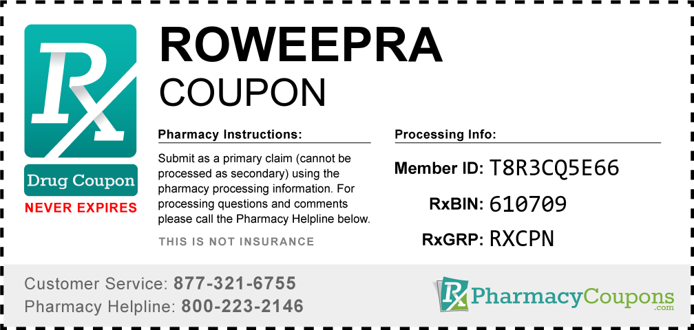 Roweepra Prescription Drug Coupon with Pharmacy Savings