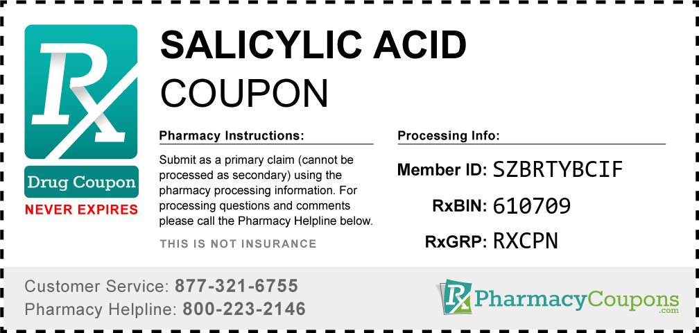 Salicylic acid Prescription Drug Coupon with Pharmacy Savings