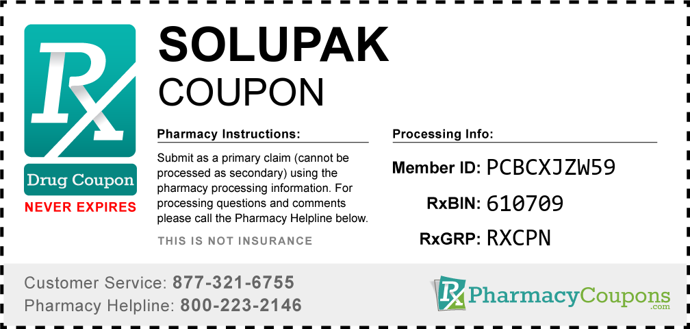 Solupak Prescription Drug Coupon with Pharmacy Savings