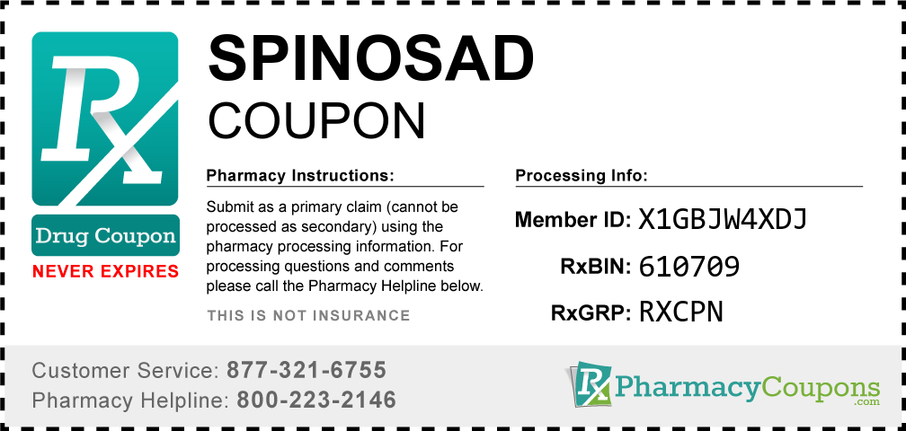 Spinosad Prescription Drug Coupon with Pharmacy Savings