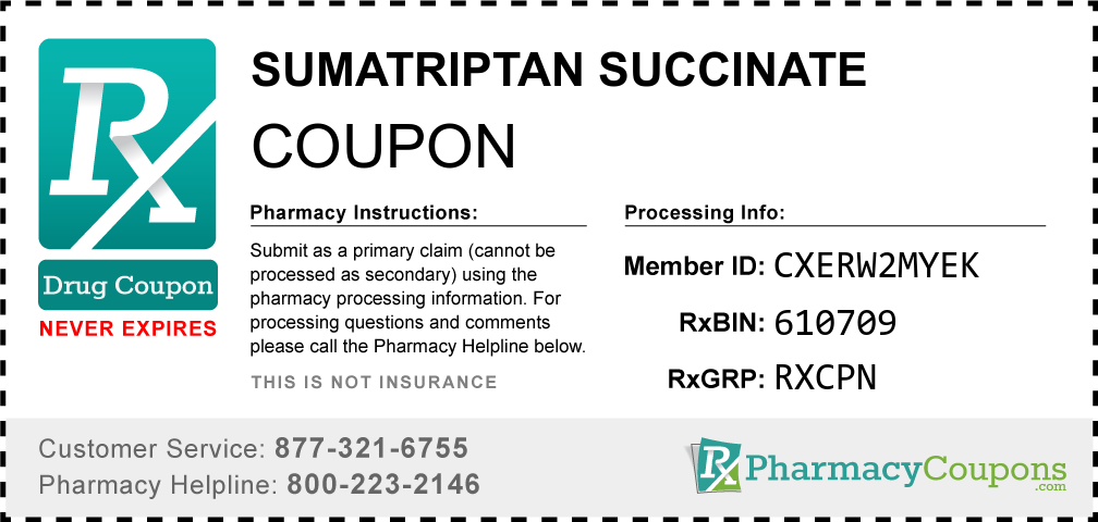 Sumatriptan succinate Prescription Drug Coupon with Pharmacy Savings