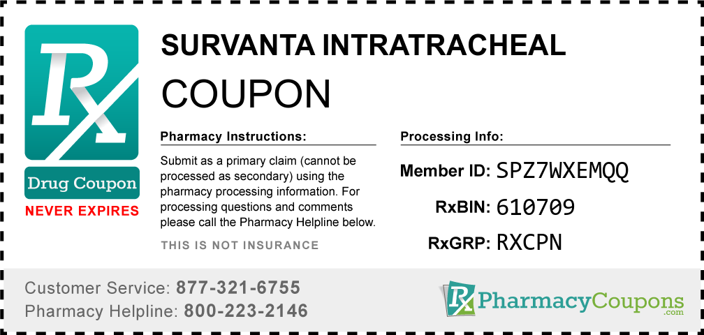 Survanta intratracheal Prescription Drug Coupon with Pharmacy Savings