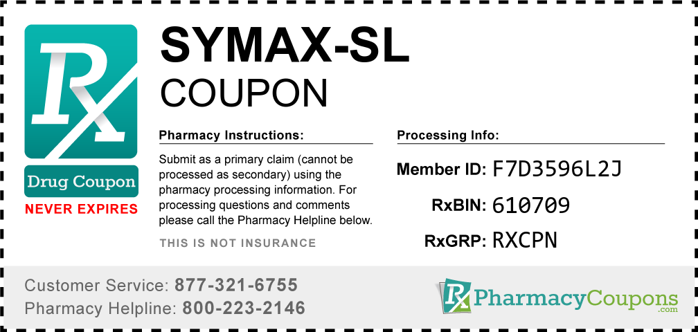 Symax-sl Prescription Drug Coupon with Pharmacy Savings