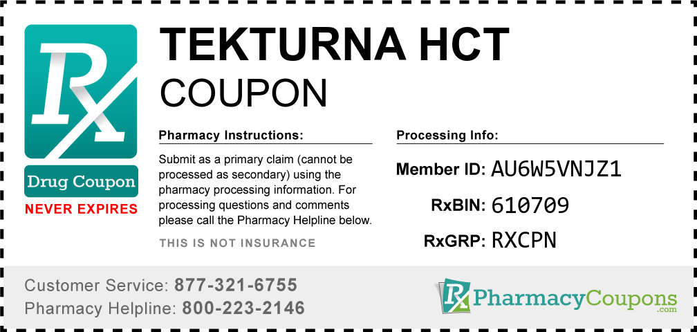 Tekturna hct Prescription Drug Coupon with Pharmacy Savings